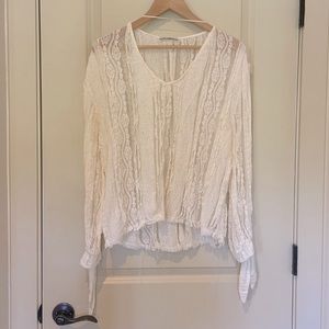 Zara Trafaluc Cream Lace Shirt